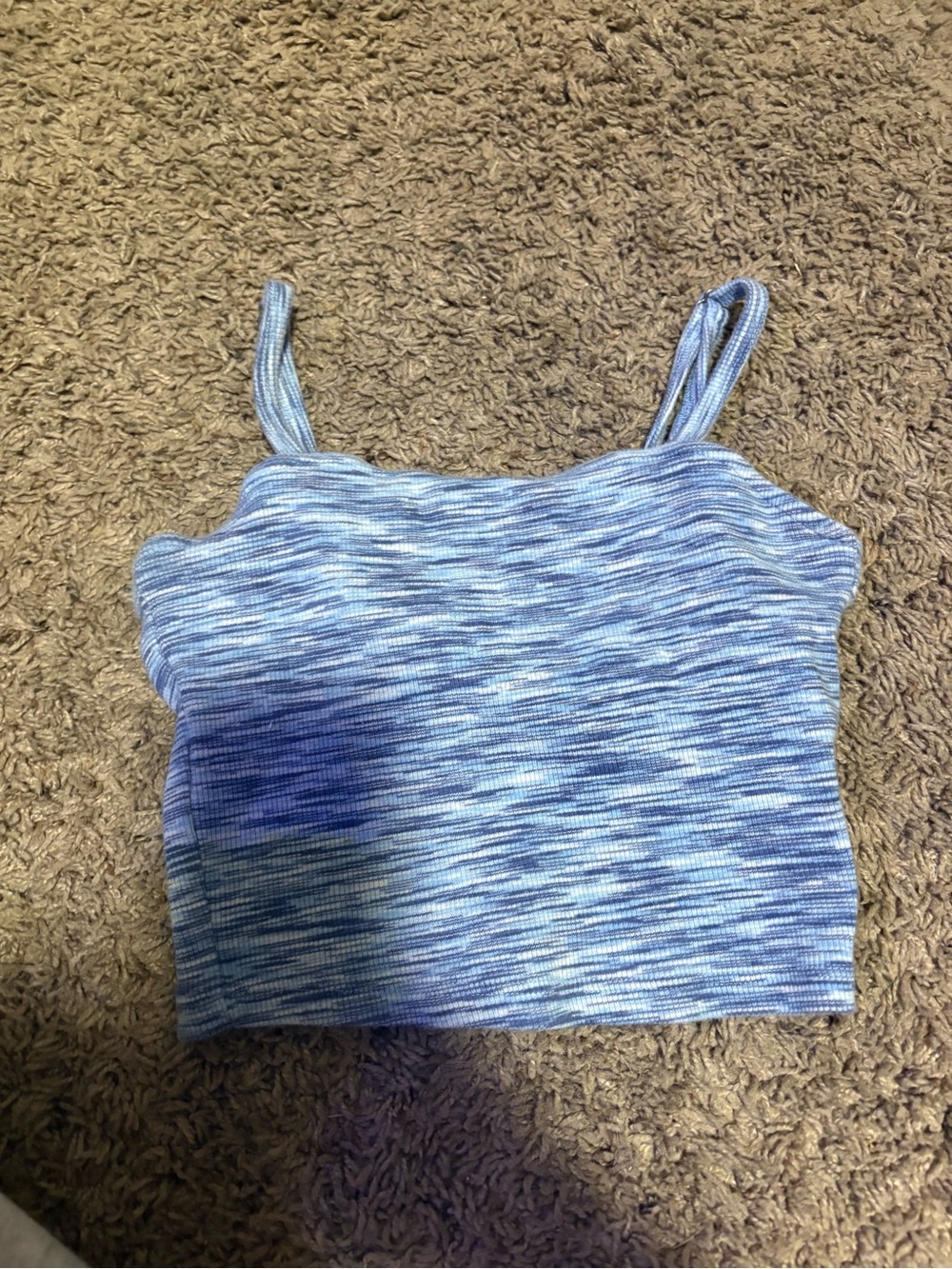 Aeropostale Blue Space-Dye Crop Tank